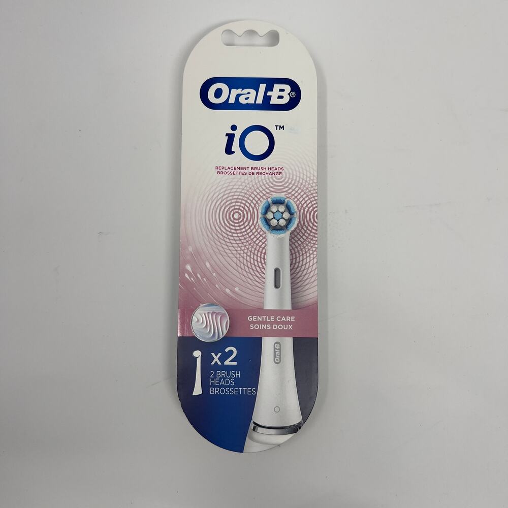 Oral-B iO Gentle Care Replacement Brush Heads, 2-Count, White